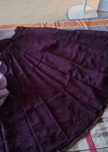 Purple Embellished Skirt