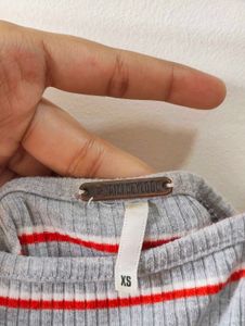 Gray Striped Camisole Top