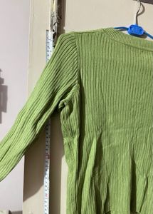 Light green V neck sweater