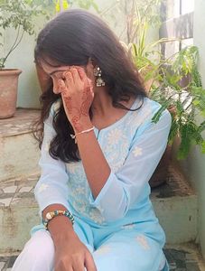 Light Blue Chikankari Kurta
