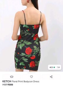 Ketch Floral Print Bodycon Dress