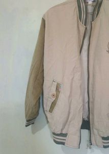 Classic Beige Bomber Jacket