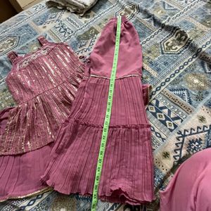 Elegant Tiered Kurta Set with Palazzo Pants