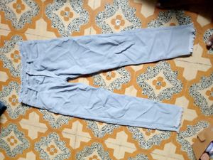 Light Blue Frayed Hem Jeans