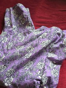 Purple Floral Print Kurta