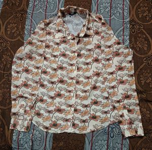 Floral Print Button-Up Shirt
