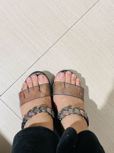 Stylish Striped Platform Wedges