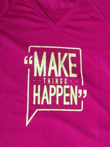 Women Red 'Make Things Happen' Tee