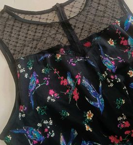 Chic Bird Print Jumpsuit