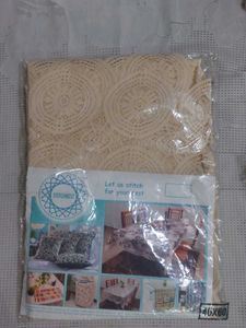 Cotton Net Embroidered Decorative Table Runner