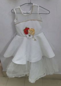 Beautiful White Gown  Uper Net