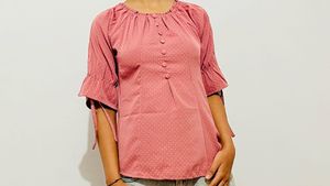 Stylish Pink Polka Dot Top
