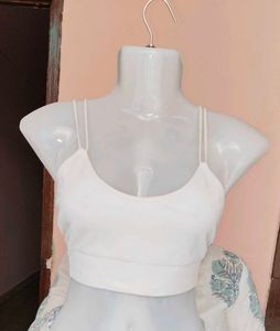 NEW YORKER White Ribbed Seamless Camisole Sports B
