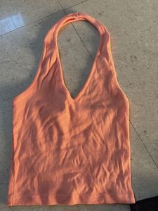 Peach Halter Neck Top