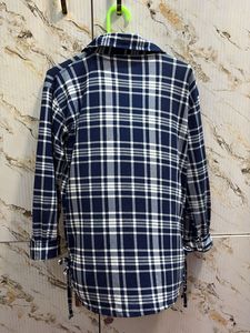 Chic Plaid Button-Up Tunic Shirt