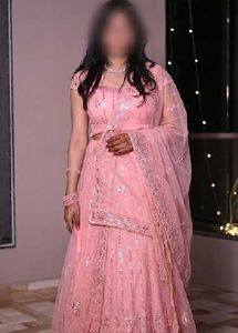 Stunning Pink Embroidered Lehenga Choli
