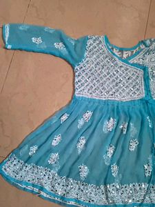 Cute Blue Embroidered Kurta