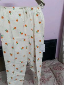 Cute Orange Print Pajama Pants