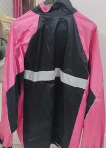 Pink &amp; Black Color Block Jacket