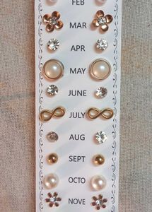 ✨ 12-Pair Minimal Stud Earrings Set