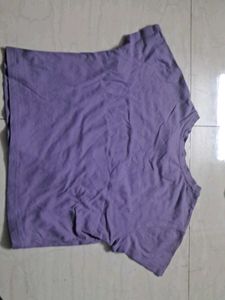 Cute Purple Floral Print T-Shirt