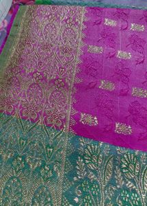 Purple Banarasi Silk Saree