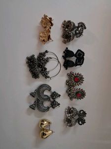 8 Assorted Ethnic & Designer Earrings Set