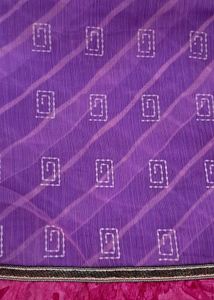 🎀🎀Vibrant Purple Leheriya Saree