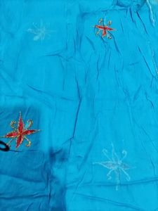 Elegant Blue Dupatta with Embroidery