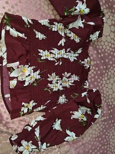 Chic Floral Print Top