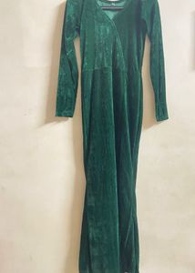 Emerald Velvet Maxi Dress
