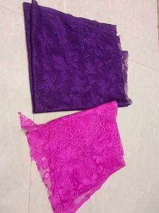 Purple &amp; Pink Lace Blouse Fabric