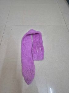 Cute Purple Kitten Plush Scarf