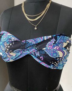 Stylish Printed Bandeau Bikini Top