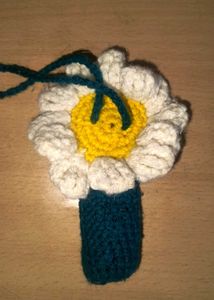 Crochet lipbalm holder  +pouch +flower keychains