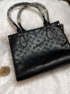 Embossed Black Handbag