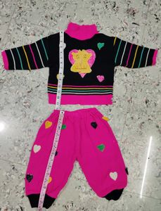 Cute Bear Print Sweater and Pants Set