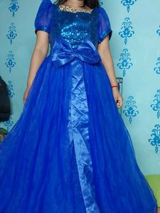 Royal Blue Tulle Gown
