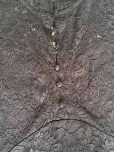 Elegant Black Lace Puff Sleeve Top