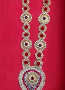 Decorative Pooja Garland - Red and Gold