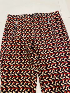 Printed Slim Fit Trousers