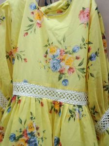 Beautiful Yellow Floral Kurta
