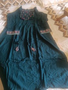 Teal Kurta Set with Trousers