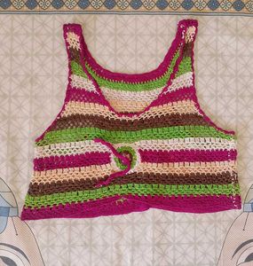 Crochet Knit Crop Top.