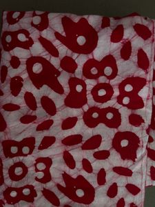2.5 Metre Unique Red & White Batik Fabric