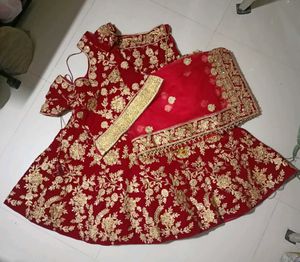 Maroon EMBROIDERY LENGHA CHOLI