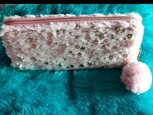 Cute Wallet For Girls With Pompom Design