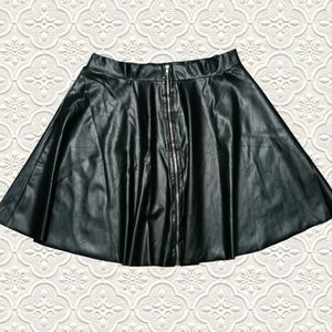 Plus Size Leather Flared Stylish Skirt Fits 36-40