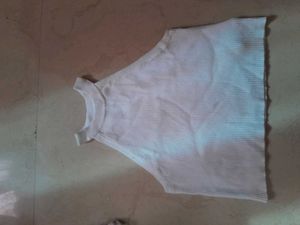 Ribbed White Tank Top