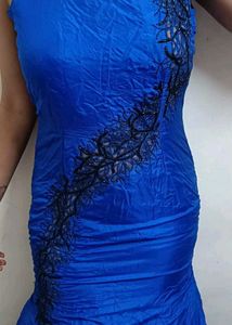 Blue Mermaid Evening Gown
